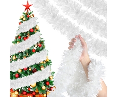 White Tinsel Garland