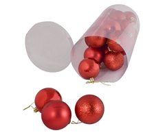 Red Christmas Baubles Set