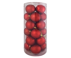 Red Christmas Baubles Set