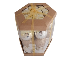 Gold Christmas Baubles & Gift Box Set