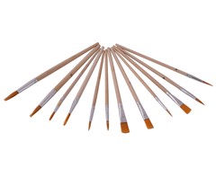 12-Piece Artist Paint Brushes & Pallet Set