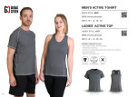 Ladies' Active Top - End Of range - Graphite Melange