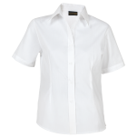 Brushed Cotton Twill Blouse Short Sleeve Ladies