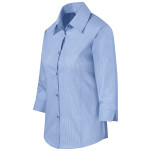 Ladies 3/4 Sleeve Micro Check Shirt