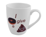 Emoji Oval Cone Mug - I Dont give a Poop