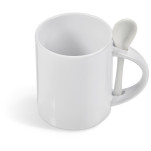 Eden Sublimation Ceramic Coffee Mug & Spoon Set - 320ml