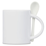 Eden Sublimation Ceramic Coffee Mug & Spoon Set - 320ml