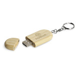 Okiyo Benkyou Bamboo Flash Drive Keyholder - 8GB