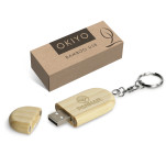 Okiyo Benkyou Bamboo Flash Drive Keyholder - 8GB