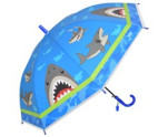 Kids Shark 8-Panel Umbrella & Whistle