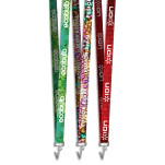 Crocodile Clip Double-Sided Sublimation Satin Lanyard