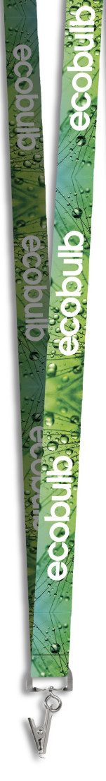 Crocodile Clip Double-Sided Sublimation Satin Lanyard