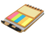 Wood Pocket Notepad & Sticky-Memo & Pen