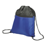 Drawstring Sport Bag with Zip Pocket 210D