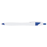 Slim White Barrel Ballpoint Pen