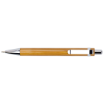 Bamboo Ballpoint Pen with Metal Trims