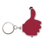 3 in 1 Thumbs Up Keychain with Stylus and LED Light