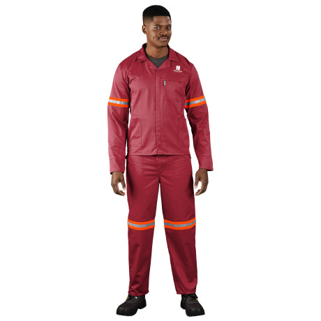 Trade Polycotton Conti Suit - Reflective Arms & Legs - Orange Tape
