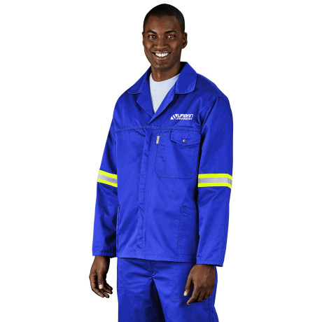 Site Premium Polycotton Jacket - Reflective Arms - Yellow Tape