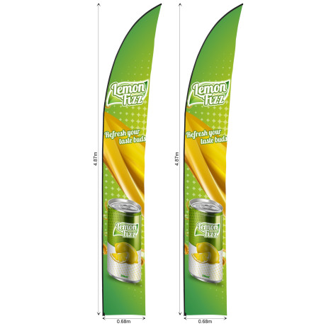 Legend 4m Sublimated Arcfin Flying Banner Skin - Set Of 2 (Excludes Hardware)