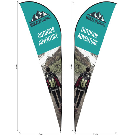 Legend 4m Sublimated Sharkfin Double-Sided Flying Banner Skin (Excludes Hardware)