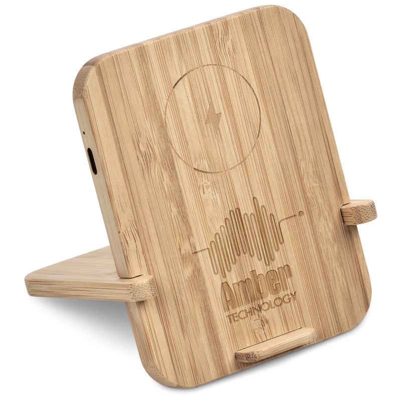 Okiyo Noryoku Bamboo Wireless Charging Phone Stand