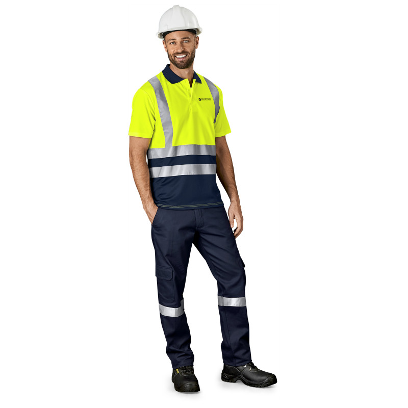 Surveyor Two-Tone Hi-Viz Reflective Golf Shirt