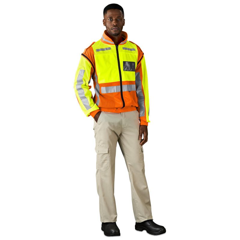 Metro Two-Tone Hi-Viz Reflective Zip-Off Jacket