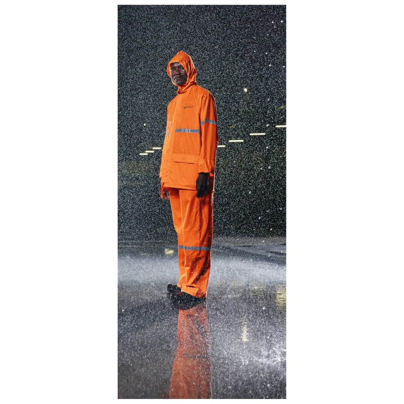 Outdoor Hi-Viz Reflective Polyester/PVC Rainsuit