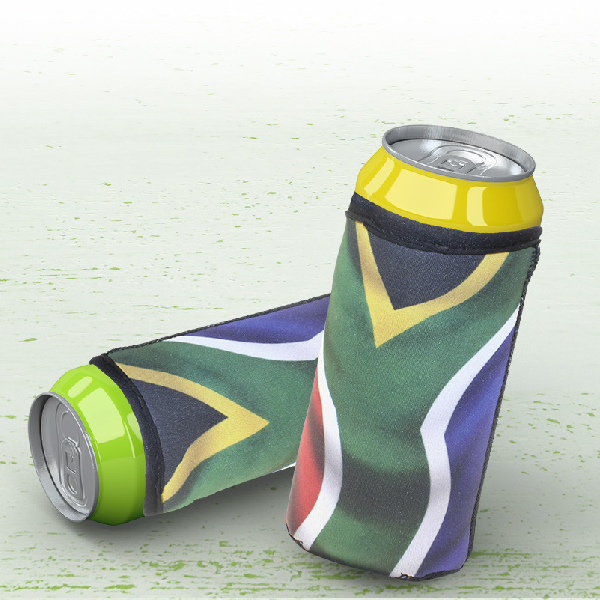 SA Flag Can Cooler 400ml with Sublimation
