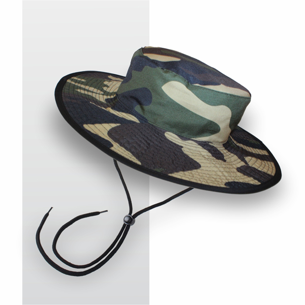 Camouflage Round Bucket Hat with FC print