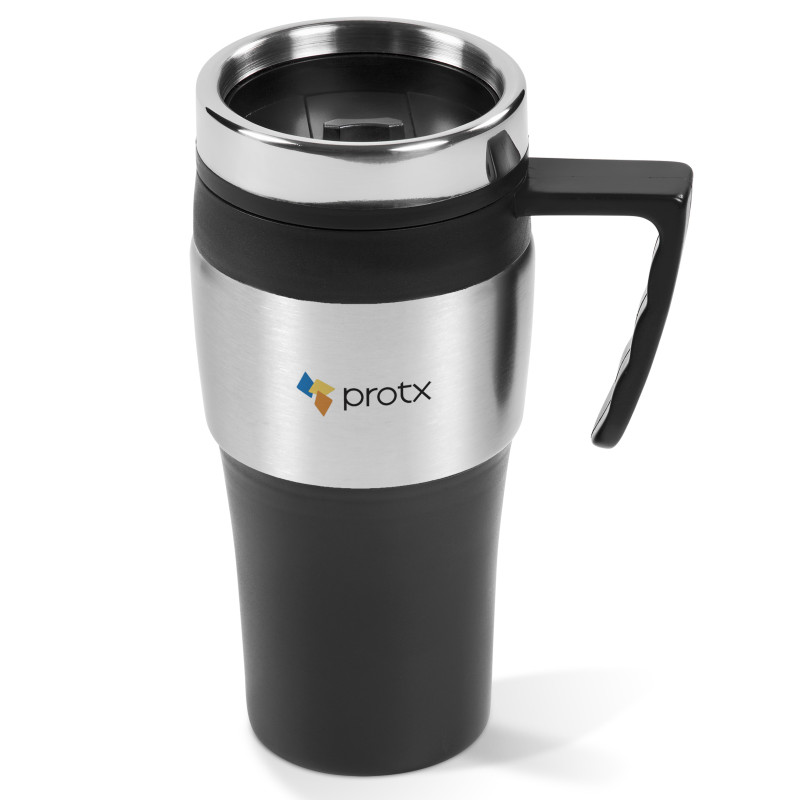 Altos Stainless Steel & Plastic Double-Wall Mug - 450ml - Black