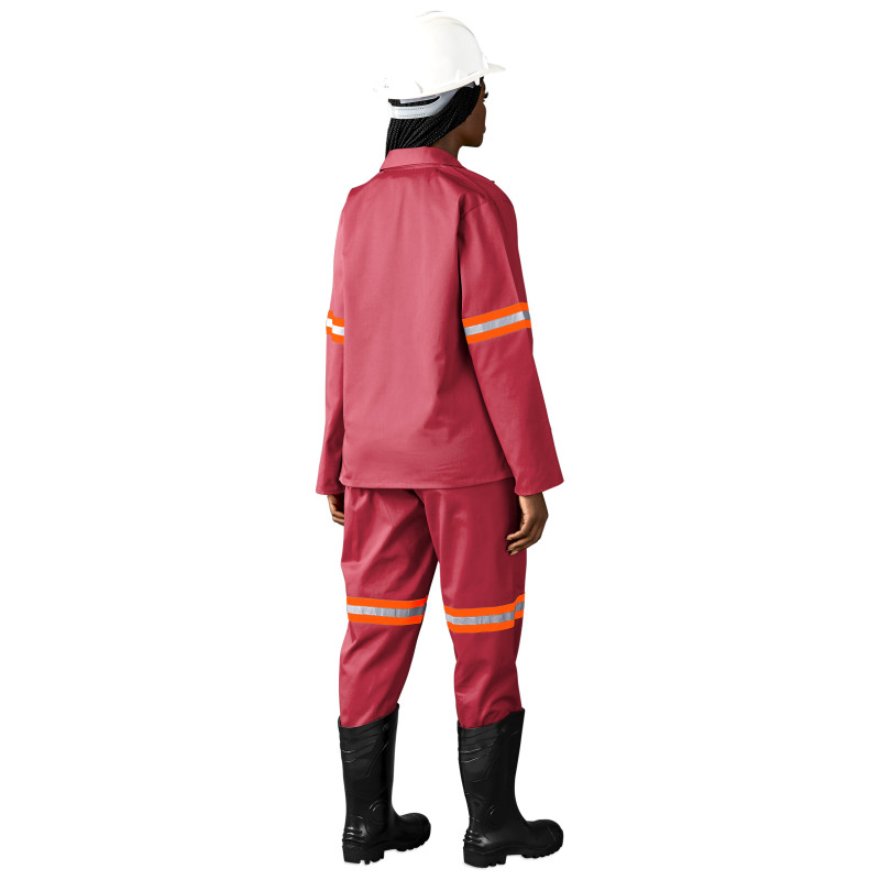 Trade Polycotton Conti Suit - Reflective Arms & Legs - Orange Tape