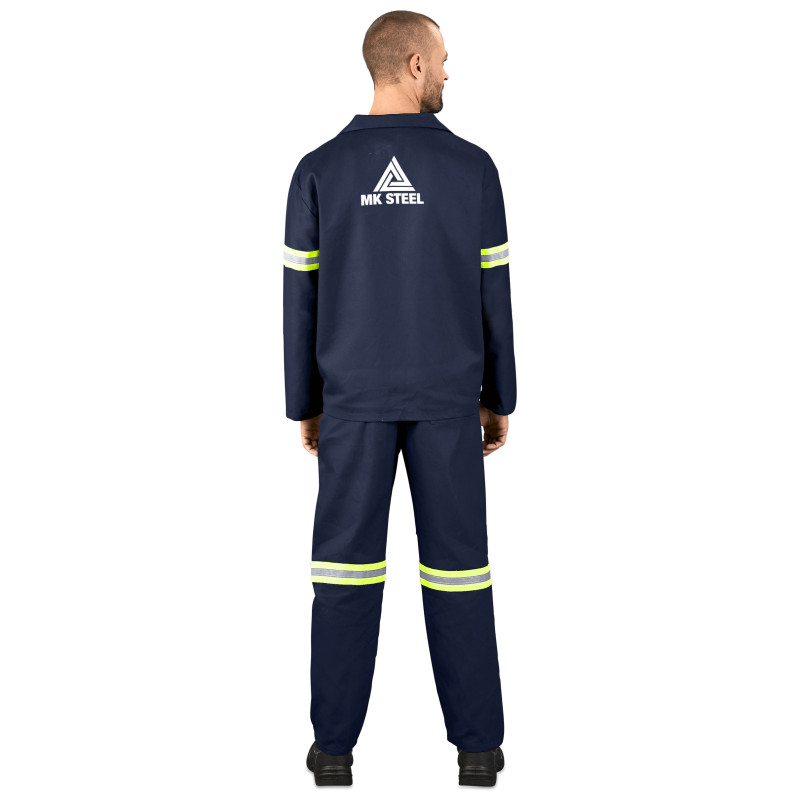 Technician 100% Cotton Conti Suit - Reflective Arms & Legs - Yellow Tape