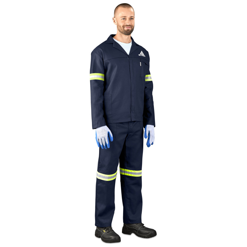 Technician 100% Cotton Conti Suit - Reflective Arms & Legs - Yellow Tape