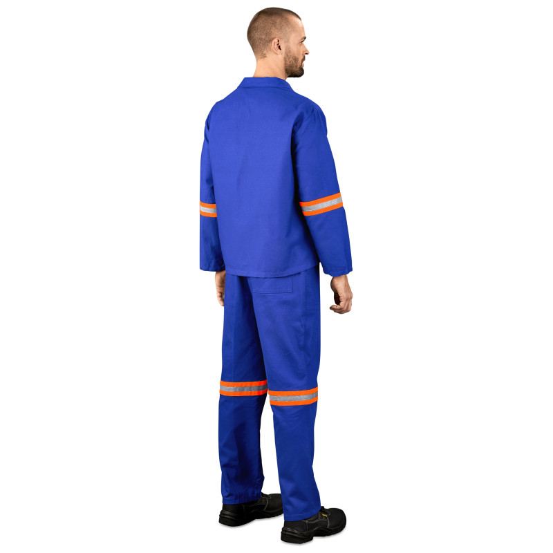 Technician 100% Cotton Conti Suit - Reflective Arms & Legs - Orange Tape