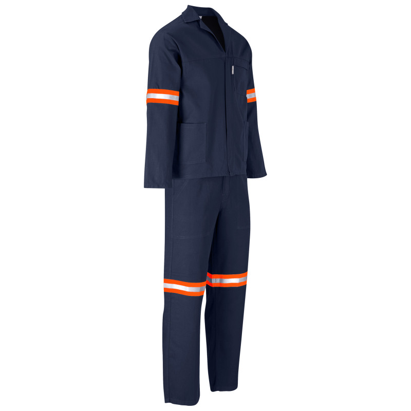 Technician 100% Cotton Conti Suit - Reflective Arms & Legs - Orange Tape