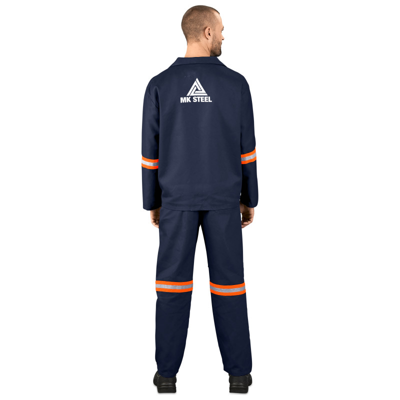 Technician 100% Cotton Conti Suit - Reflective Arms & Legs - Orange Tape