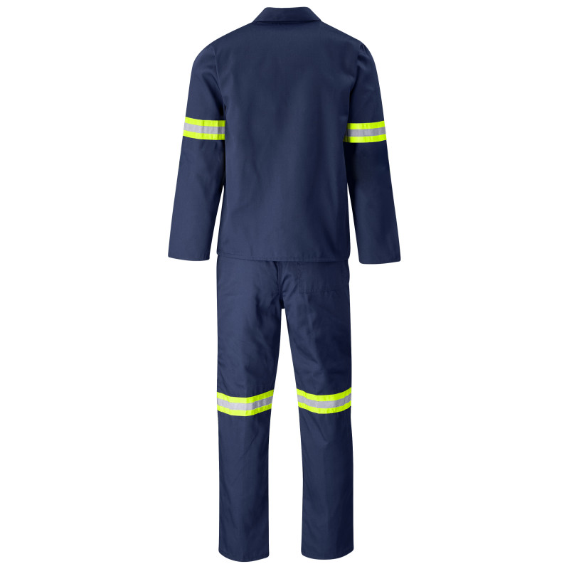 Trade Polycotton Conti Suit - Reflective Arms & Legs - Yellow Taped