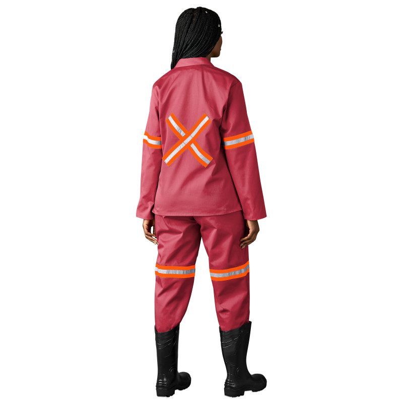 Trade Polycotton Conti - Suit Reflective Arms, Legs & Back - Orange Tape