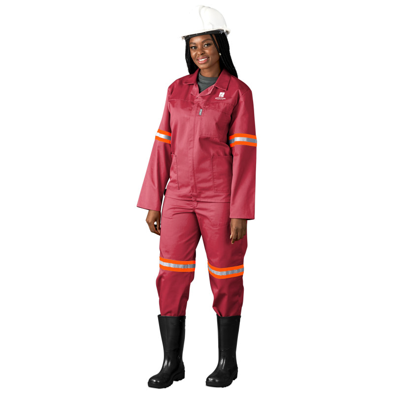 Trade Polycotton Conti - Suit Reflective Arms, Legs & Back - Orange Tape