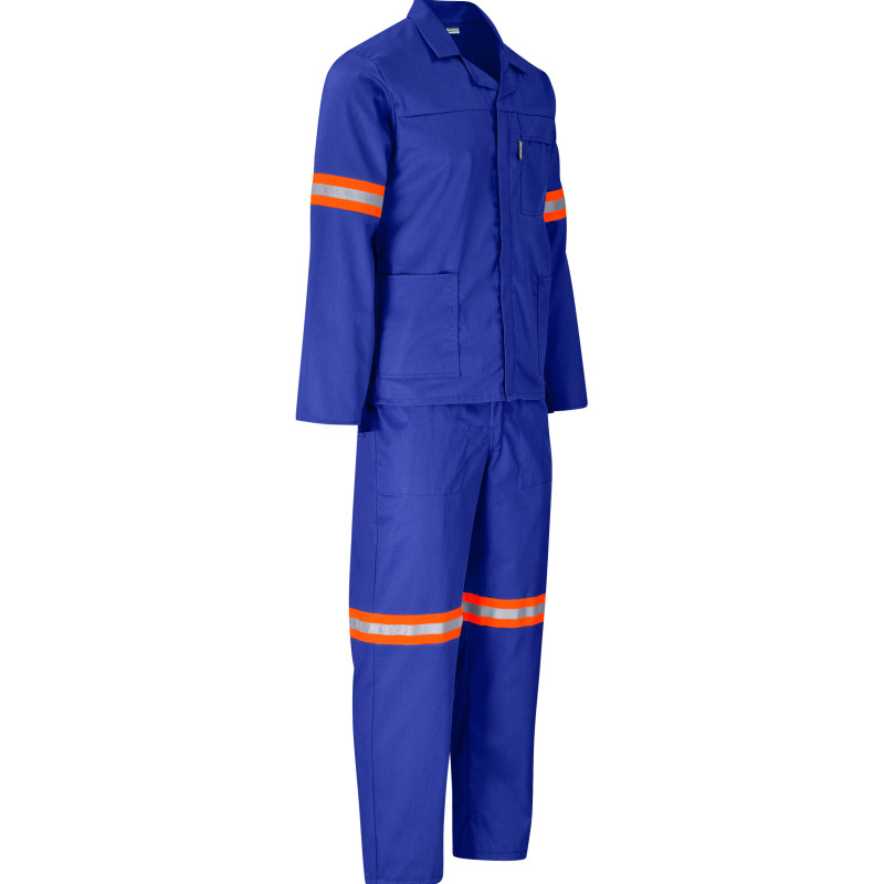 Trade Polycotton Conti - Suit Reflective Arms, Legs & Back - Orange Tape