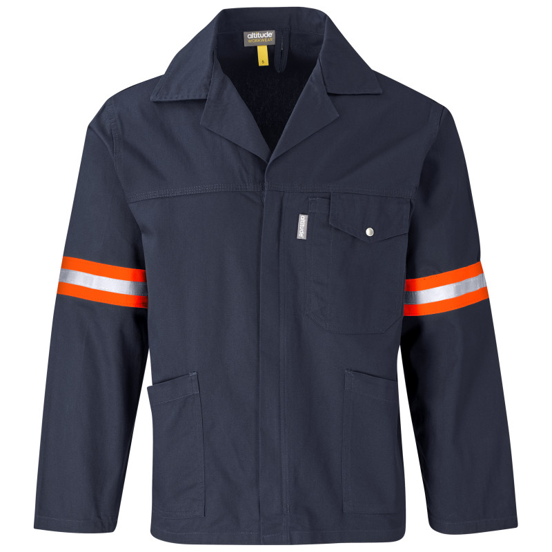 Artisan Premium 100% Cotton Jacket - Reflective Arms & Back - Orange Tape