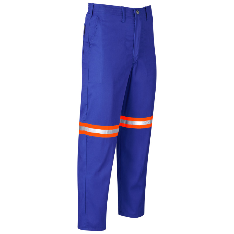 Trade Polycotton Pants - Reflective Legs - Orange Tape