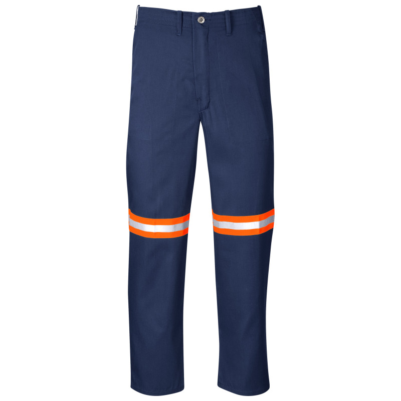 Trade Polycotton Pants - Reflective Legs - Orange Tape