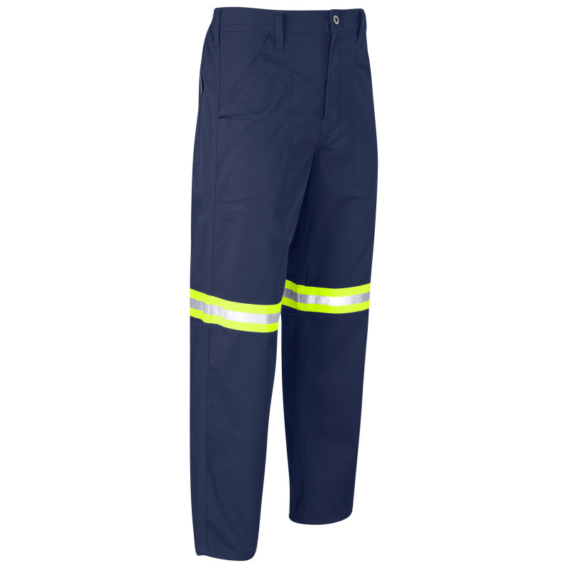 Site Premium Polycotton Pants - Reflective Legs - Yellow Tape