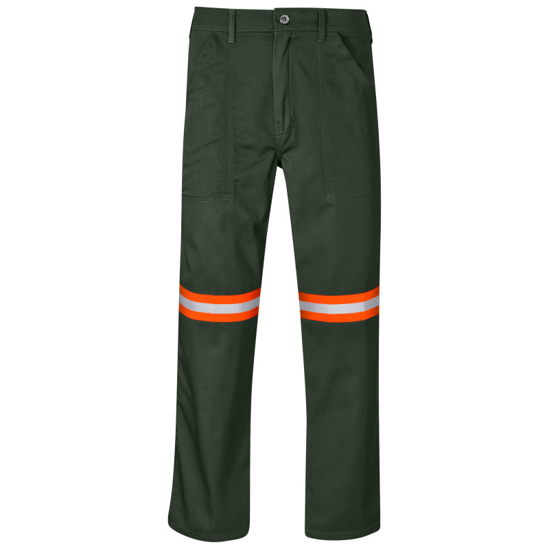 Site Premium Polycotton Pants - Reflective Legs - Orange Tape