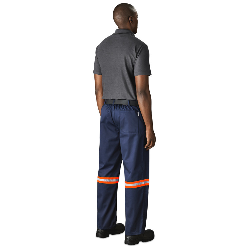 Site Premium Polycotton Pants - Reflective Legs - Orange Tape