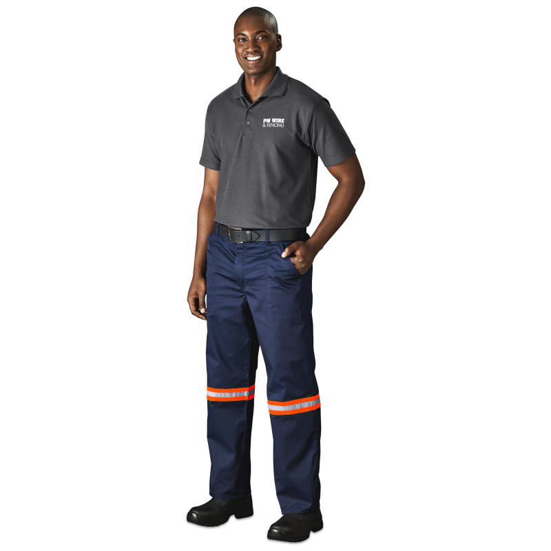 Site Premium Polycotton Pants - Reflective Legs - Orange Tape