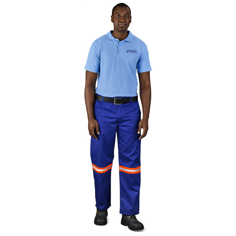 Site Premium Polycotton Pants - Reflective Legs - Orange Tape